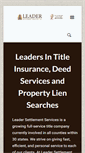 Mobile Screenshot of leadersettlements.com